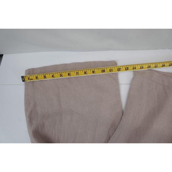 Rubber Ducky Productions Linen Blend Flare Leg Trousers Women S Rose Pink Pants - Picture 6 of 12